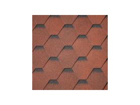 Gont bitumiczny Superglass-HEX czerwony cieniowany (20) paczka 3m2
